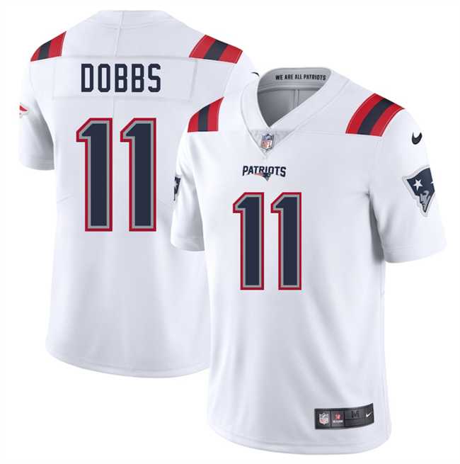 Men & Women & Youth New England Patriots #11 Joshua Dobbs White 2025 Vapor Limited Stitched Jersey,We sell and wholesale Men & Women & Youth New England Patriots #11 Joshua Dobbs White 2025 Vapor Limited Stitched Jersey on line form chian!